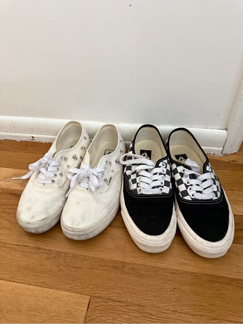 Vans Black Checkerboard & White Canvas